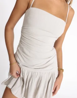 Reese Mini Dress (Latte)*CHARCOAL New