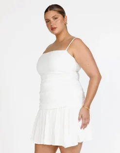 Reese Mini Dress (White)*CHARCOAL Sale