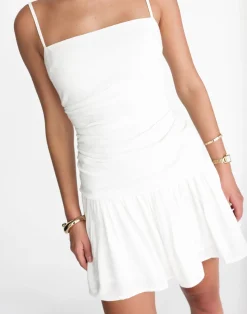 Reese Mini Dress (White)*CHARCOAL Sale
