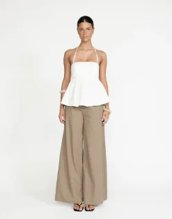 Regan Top (White)*CHARCOAL Clearance