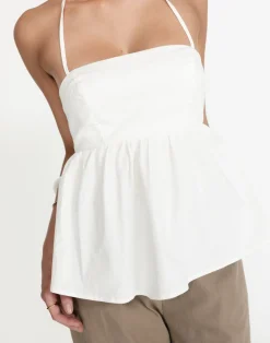 Regan Top (White)*CHARCOAL Clearance