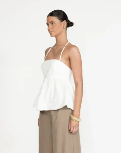 Regan Top (White)*CHARCOAL Clearance