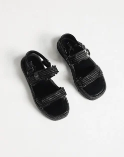 Revive Sandals (Black Raffia) - By*Therapy Fashion