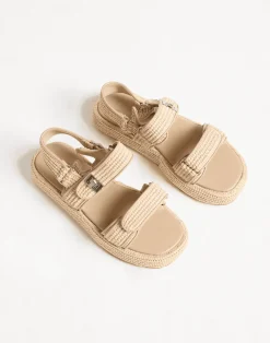 Revive Sandals (Natural Raffia) - By*Therapy Discount