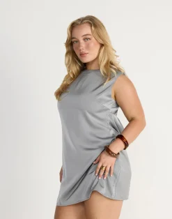 Rikke Mini Dress (Smokey Blue)*CHARCOAL Fashion