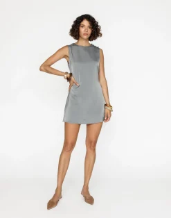 Rikke Mini Dress (Smokey Blue)*CHARCOAL Fashion