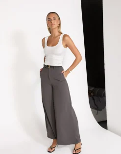 Rima Pants (Fossil)*CHARCOAL Hot