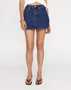 Riri Denim Mini Skirt (Dark Denim)*CHARCOAL Best