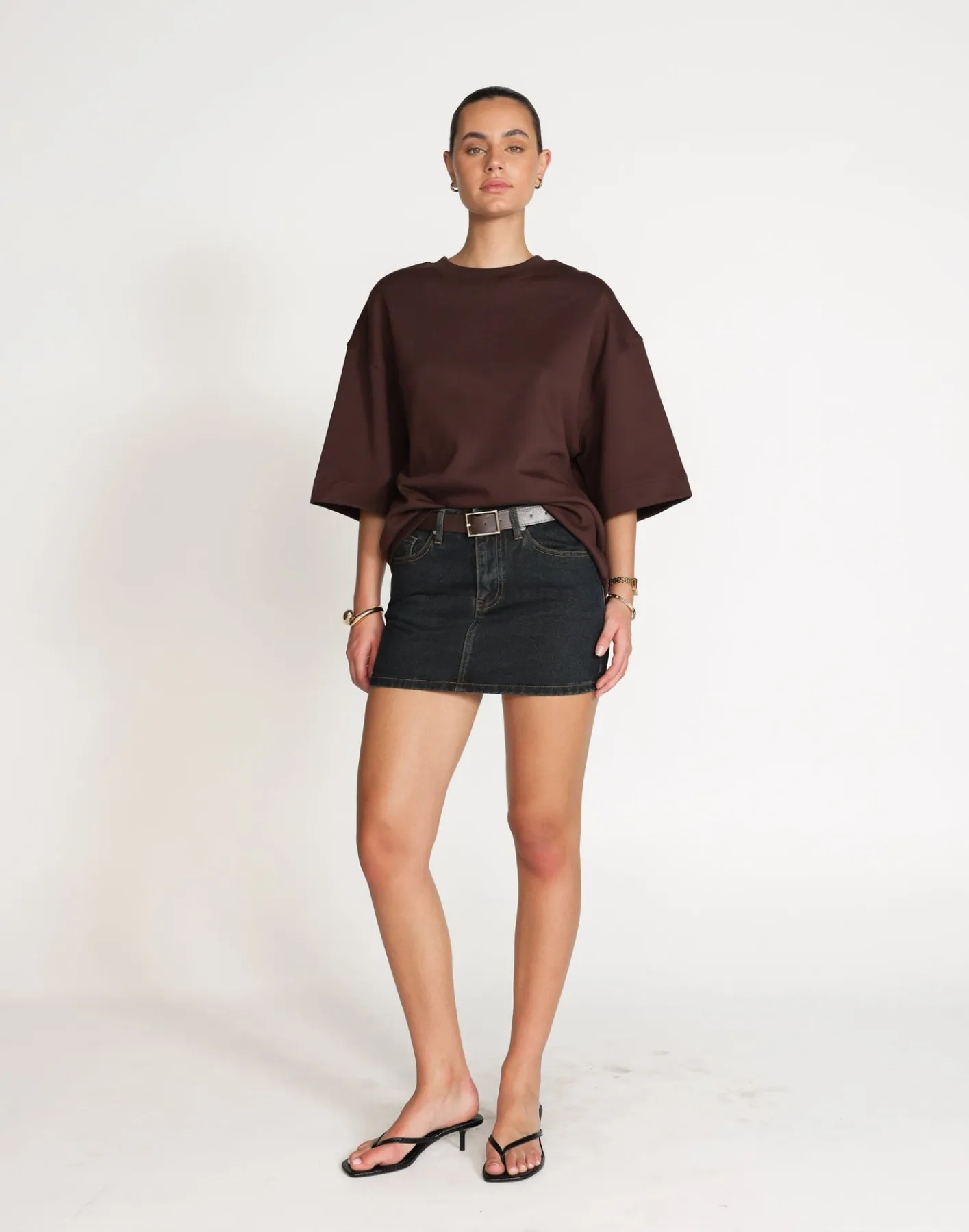 Riri Denim Mini Skirt (Indigo)*CHARCOAL Hot
