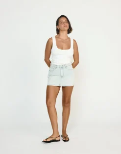 Riri Denim Mini Skirt (Light Blue)*CHARCOAL CLOTHING Outlet