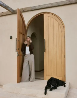 River Wide Leg Tracksuit Pants (Stone)*CHARCOAL CLOTHING Clearance