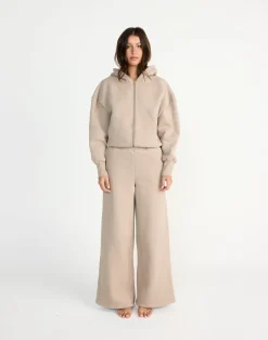 River Wide Leg Tracksuit Pants (Stone)*CHARCOAL CLOTHING Clearance