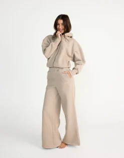 River Wide Leg Tracksuit Pants (Stone)*CHARCOAL CLOTHING Clearance