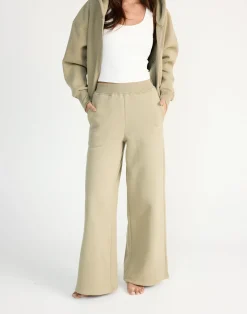 River Wide Leg Tracksuit Pants (Matcha)*CHARCOAL CLOTHING Hot