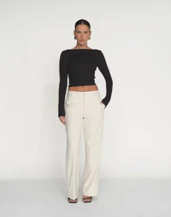 Romina Long Sleeve Top (Black)*CHARCOAL Best