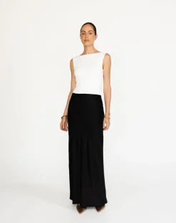 Romina Top (White)*CHARCOAL Clearance