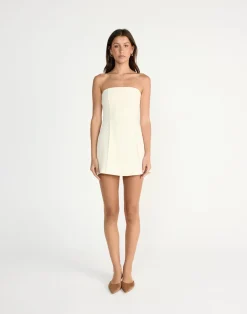 Roxanne Mini Dress (Cream)*CHARCOAL CLOTHING Outlet