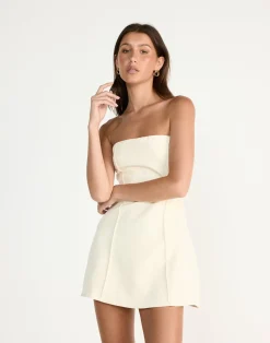 Roxanne Mini Dress (Cream)*CHARCOAL CLOTHING Outlet