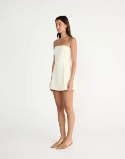 Roxanne Mini Dress (Cream)*CHARCOAL CLOTHING Outlet