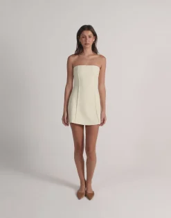 Roxanne Mini Dress (Cream)*CHARCOAL CLOTHING Outlet