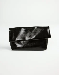 Rylee Clutch Bag (Black Crinkle Patent) - By*Billini Online