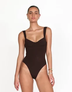 Salma One Piece (Chocolate)*CHARCOAL Sale