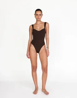 Salma One Piece (Chocolate)*CHARCOAL Sale