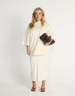 Samara Midi Skirt (Cream)*CHARCOAL CLOTHING New