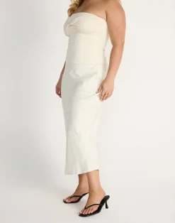 Samara Midi Skirt (Cream)*CHARCOAL CLOTHING New