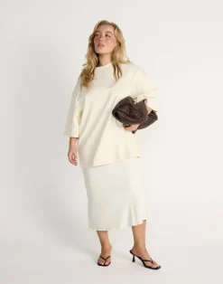 Samara Midi Skirt (Cream)*CHARCOAL CLOTHING New
