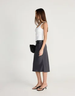 Samara Midi Skirt (Slate)*CHARCOAL CLOTHING Discount
