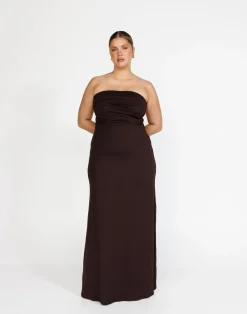 Sarie Maxi Dress (Chocolate)*CHARCOAL Clearance