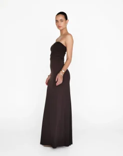 Sarie Maxi Dress (Chocolate)*CHARCOAL Clearance
