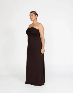 Sarie Maxi Dress (Chocolate)*CHARCOAL Clearance