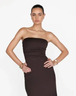 Sarie Maxi Dress (Chocolate)*CHARCOAL Clearance