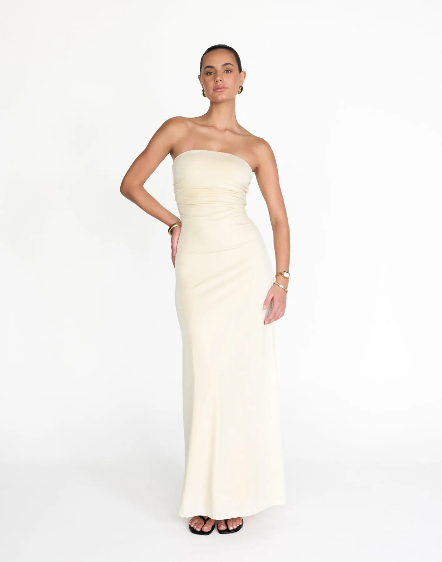 Sarie Maxi Dress (Oat)*CHARCOAL Sale