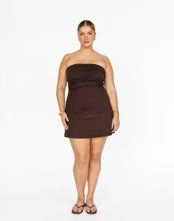 Sarie Mini Dress (Chocolate)*CHARCOAL Hot