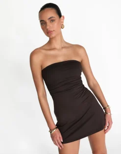 Sarie Mini Dress (Chocolate)*CHARCOAL Hot
