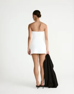 Sarie Mini Dress (White)*CHARCOAL Clearance
