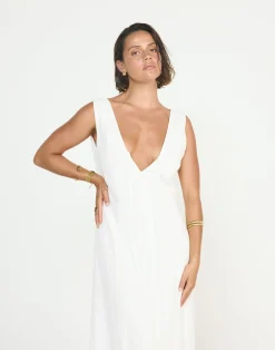 Seascape Maxi Dress (White)*CHARCOAL CLOTHING Sale