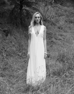 Seascape Maxi Dress (White)*CHARCOAL CLOTHING Sale