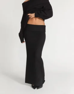 Seline Maxi Skirt (Black)*CHARCOAL Hot