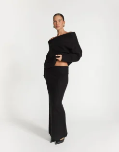 Seline Maxi Skirt (Black)*CHARCOAL Hot