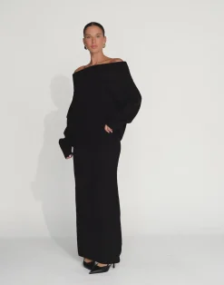 Seline Maxi Skirt (Black)*CHARCOAL Hot