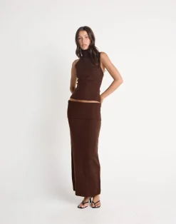 Seline Maxi Skirt (Chocolate)*CHARCOAL CLOTHING Best