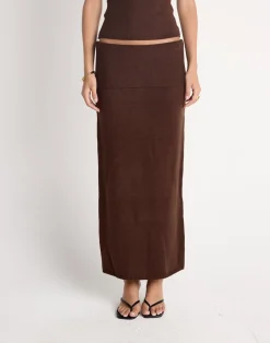 Seline Maxi Skirt (Chocolate)*CHARCOAL CLOTHING Best