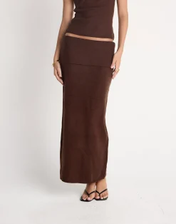 Seline Maxi Skirt (Chocolate)*CHARCOAL CLOTHING Best