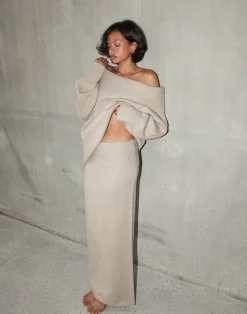 Seline Maxi Skirt (Latte)*CHARCOAL Outlet