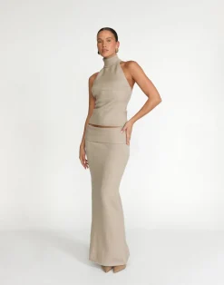 Seline Maxi Skirt (Latte)*CHARCOAL Outlet