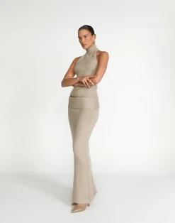 Seline Maxi Skirt (Latte)*CHARCOAL Outlet